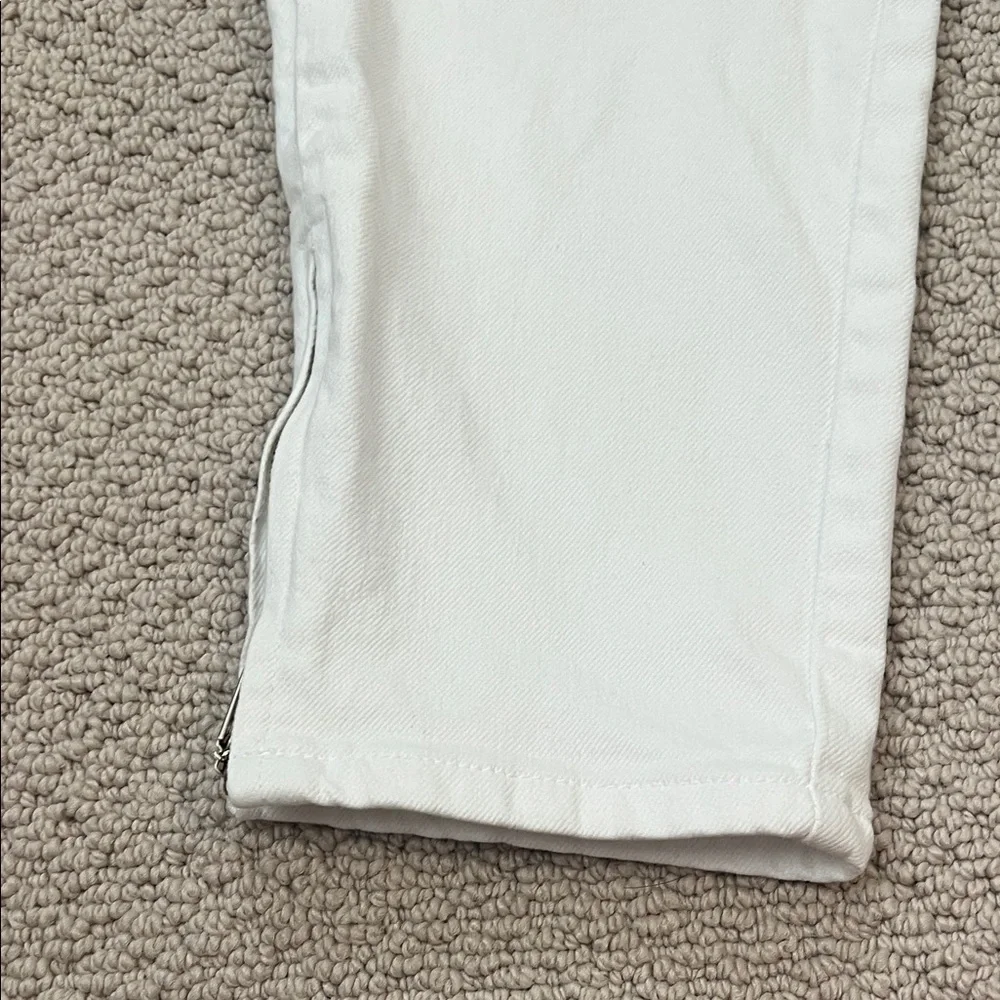 White Denim Ralph Lauren Jeans with ankle Zipper Detail - Picture 3 of 9